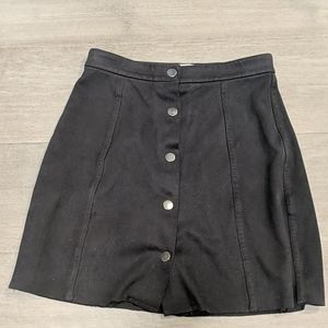 Dark grey/black suede wilfred free button skirt